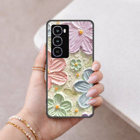 itel City 100 Cover - Floral Series - Design 15 - Blue & Green - HQ Premium Shine Durable Shatterproof Case