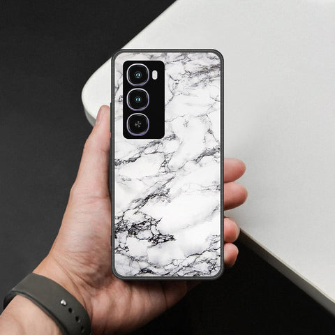 itel City 100 Cover - White Marble Series - HQ Premium Shine Durable Shatterproof Case