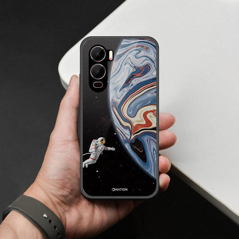 itel City 200 Cover - Cosmic Marble Astronaut Design - HQ Premium Shine Durable Shatterproof Case