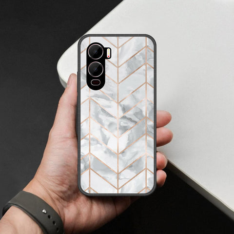 itel City 200 Cover - White Marble Series 2 - HQ Premium Shine Durable Shatterproof Case