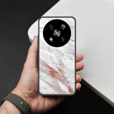 itel RS4 Cover - White Marble Series - HQ Premium Shine Durable Shatterproof Case