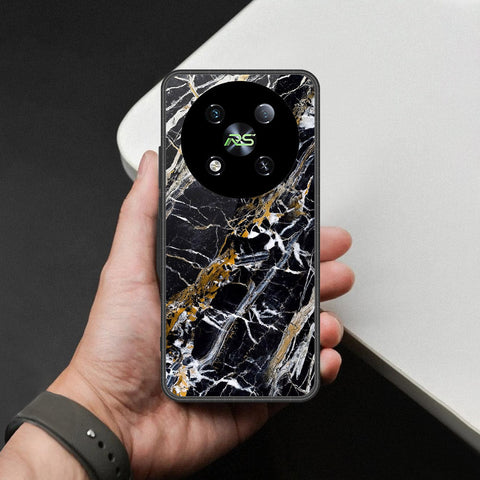 itel RS4 Cover - Black Marble Series - HQ Premium Shine Durable Shatterproof Case