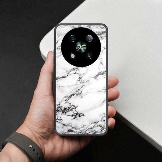 itel RS4 Cover - White Marble Series - HQ Premium Shine Durable Shatterproof Case