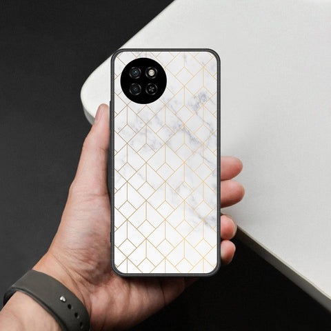 itel S23 Cover - White Marble Series 2 - HQ Premium Shine Durable Shatterproof Case