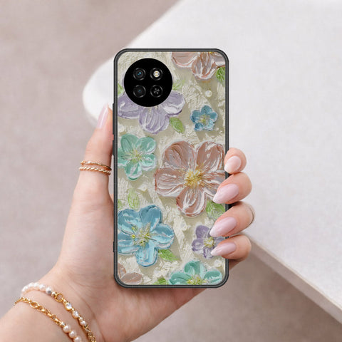 itel S23 Cover - Floral Series - Design 14 - Blue & Purple - HQ Premium Shine Durable Shatterproof Case