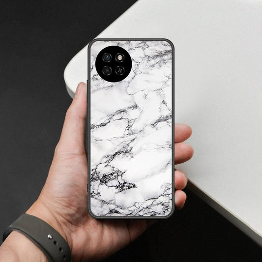 itel S23 Cover - White Marble Series - HQ Premium Shine Durable Shatterproof Case