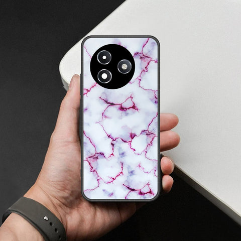 Itel S24 Cover - White Marble Series - HQ Ultra Shine Premium Infinity Glass Soft Silicon Borders Case
