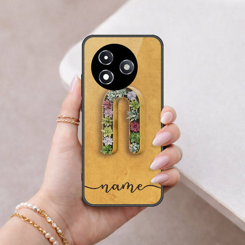 Itel S24 Cover - Personalized Alphabet Series - HQ Ultra Shine Premium Infinity Glass Soft Silicon Borders Case