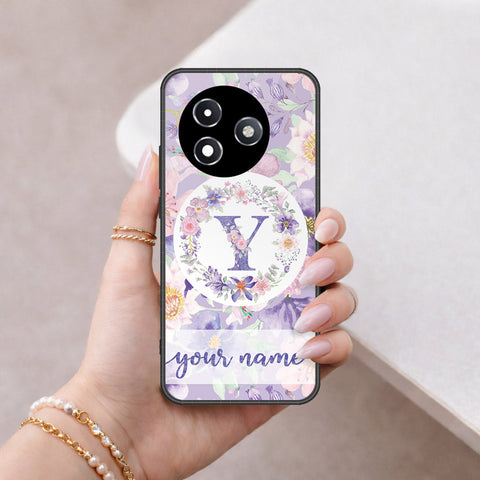 Itel S24 Cover - Personalized Alphabet Series - HQ Ultra Shine Premium Infinity Glass Soft Silicon Borders Case