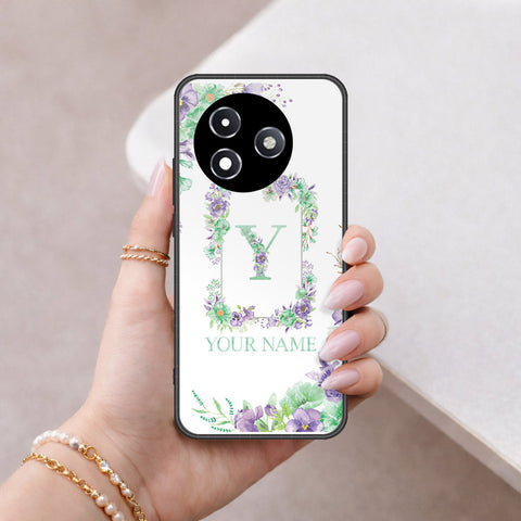 Itel S24 Cover - Personalized Alphabet Series - HQ Ultra Shine Premium Infinity Glass Soft Silicon Borders Case