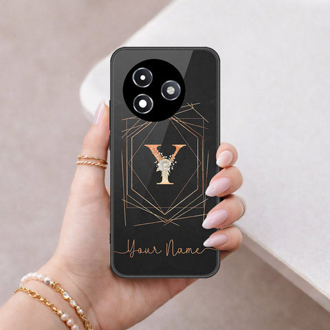 Itel S24 Cover - Personalized Alphabet Series - HQ Ultra Shine Premium Infinity Glass Soft Silicon Borders Case