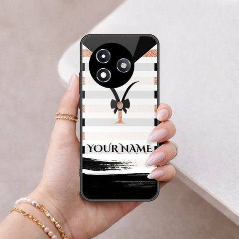 Itel S24 Cover - Personalized Alphabet Series - HQ Ultra Shine Premium Infinity Glass Soft Silicon Borders Case