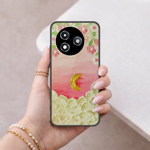 Itel S24 Cover - Floral Series - Design 7 - Pink & Yellow - HQ Ultra Shine Premium Infinity Glass Soft Silicon Borders Case