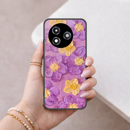 Itel S24 Cover - Floral Series - Design 8 - Purple & Yellow - HQ Premium Shine Durable Shatterproof Case