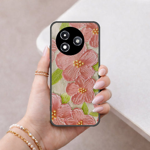 Itel S24 Cover - Floral Series - Design 9 - Pink & Green - HQ Ultra Shine Premium Infinity Glass Soft Silicon Borders Case