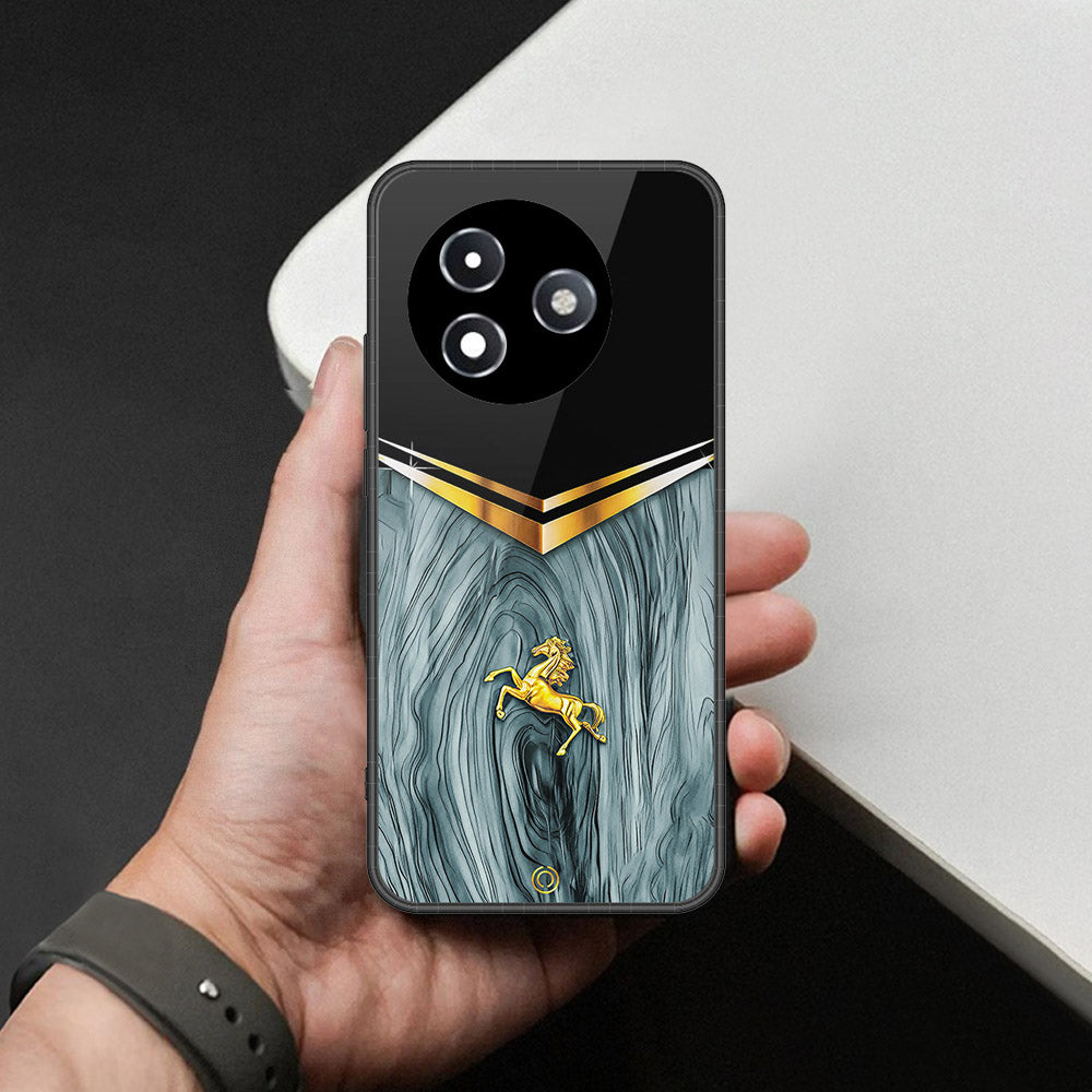 Itel S24 Cover - Majestic Royal V Design - HQ Ultra Shine Premium Infinity Glass Soft Silicon Borders Case
