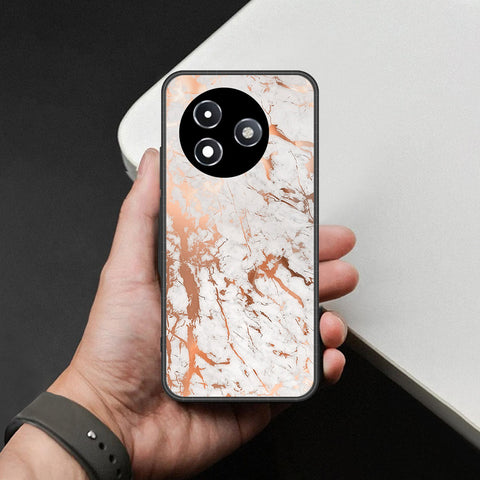 Itel S24 Cover - White Marble Series 2 - HQ Ultra Shine Premium Infinity Glass Soft Silicon Borders Case