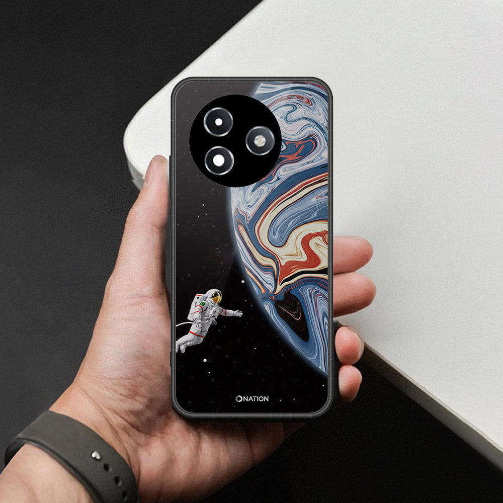 Itel S24 Cover - Cosmic Marble Astronaut Design - HQ Ultra Shine Premium Infinity Glass Soft Silicon Borders Case
