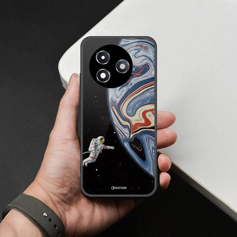Itel S24 Cover - Cosmic Marble Astronaut Design - HQ Ultra Shine Premium Infinity Glass Soft Silicon Borders Case