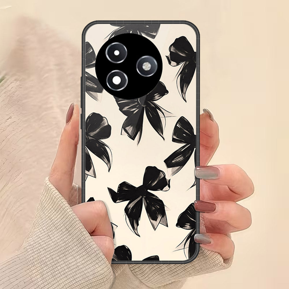 Itel S24 Cover - Onation Bow Series - HQ Ultra Shine Premium Infinity Glass Soft Silicon Borders Case