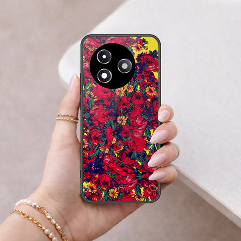 Itel S24 Cover - Floral Series - HQ Ultra Shine Premium Infinity Glass Soft Silicon Borders Case