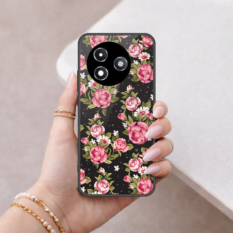 Itel S24 Cover - Floral Series - HQ Ultra Shine Premium Infinity Glass Soft Silicon Borders Case