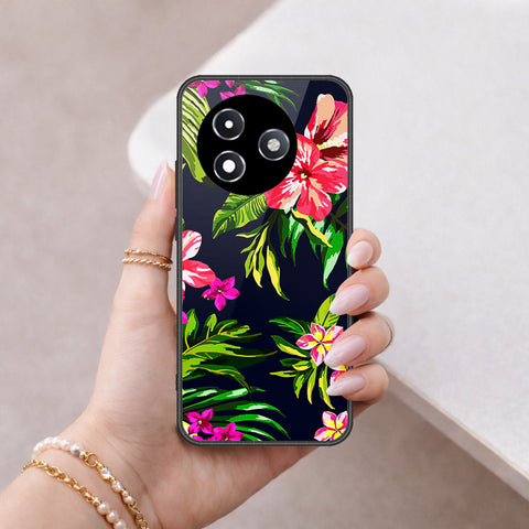 Itel S24 Cover - Floral Series - HQ Ultra Shine Premium Infinity Glass Soft Silicon Borders Case