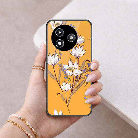 Itel S24 Cover - Floral Series - HQ Ultra Shine Premium Infinity Glass Soft Silicon Borders Case