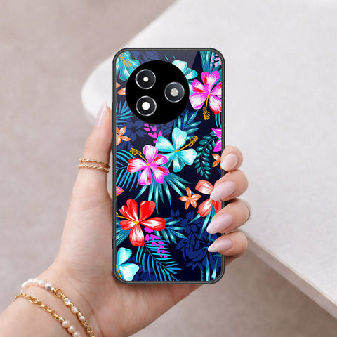 Itel S24 Cover - Floral Series - HQ Ultra Shine Premium Infinity Glass Soft Silicon Borders Case