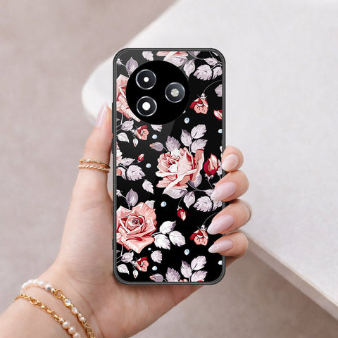 Itel S24 Cover - Floral Series - HQ Ultra Shine Premium Infinity Glass Soft Silicon Borders Case