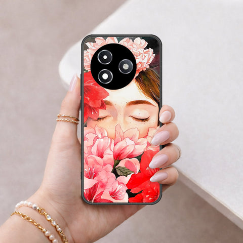Itel S24 Cover - Floral Series - HQ Ultra Shine Premium Infinity Glass Soft Silicon Borders Case