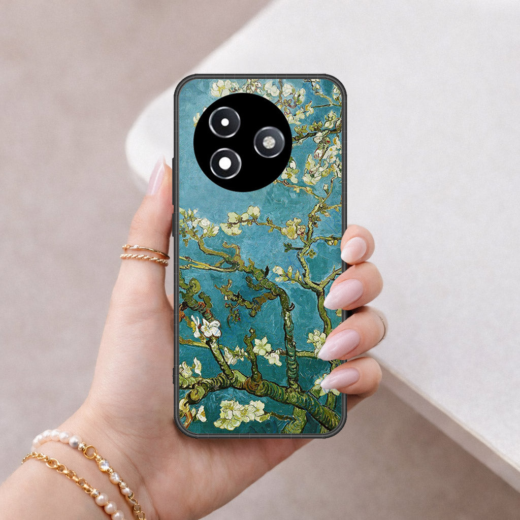 Itel S24 Cover - Floral Series 2 - HQ Ultra Shine Premium Infinity Glass Soft Silicon Borders Case