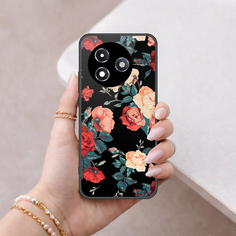 Itel S24 Cover - Floral Series 2 - HQ Ultra Shine Premium Infinity Glass Soft Silicon Borders Case