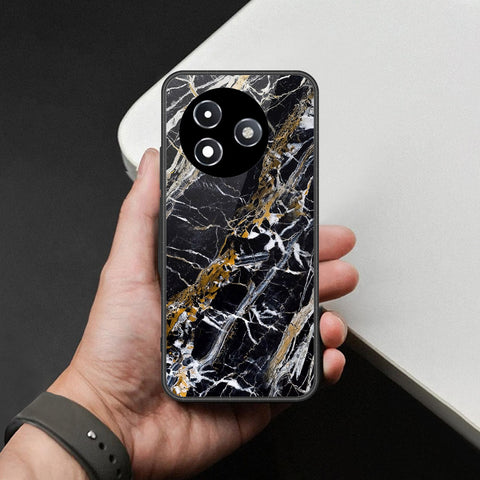 Itel S24 Cover - Black Marble Series - HQ Ultra Shine Premium Infinity Glass Soft Silicon Borders Case