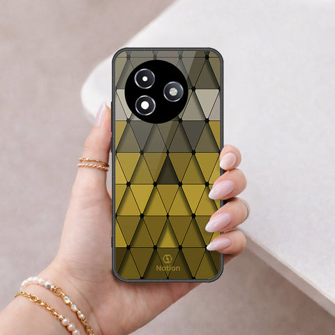 Itel S24 Cover - Onation Pyramid Series - HQ Ultra Shine Premium Infinity Glass Soft Silicon Borders Case