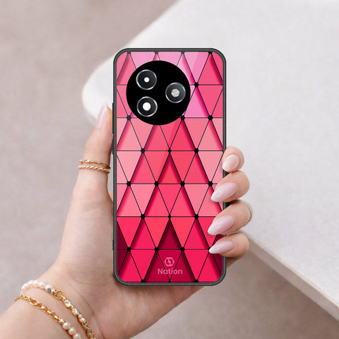 Itel S24 Cover - Onation Pyramid Series - HQ Ultra Shine Premium Infinity Glass Soft Silicon Borders Case