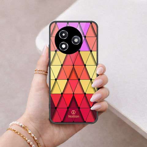 Itel S24 Cover - Onation Pyramid Series - HQ Ultra Shine Premium Infinity Glass Soft Silicon Borders Case