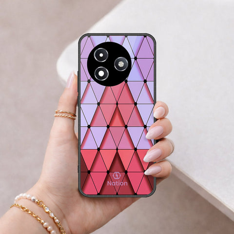 Itel S24 Cover - Onation Pyramid Series - HQ Ultra Shine Premium Infinity Glass Soft Silicon Borders Case