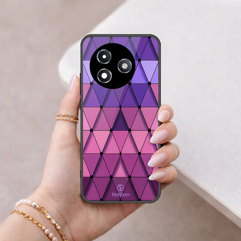 Itel S24 Cover - Onation Pyramid Series - HQ Ultra Shine Premium Infinity Glass Soft Silicon Borders Case