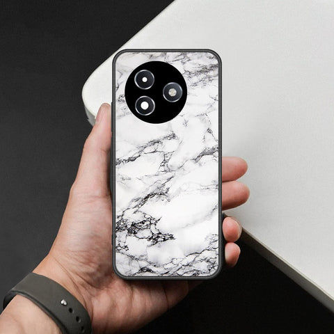 Itel S24 Cover - White Marble Series - HQ Ultra Shine Premium Infinity Glass Soft Silicon Borders Case