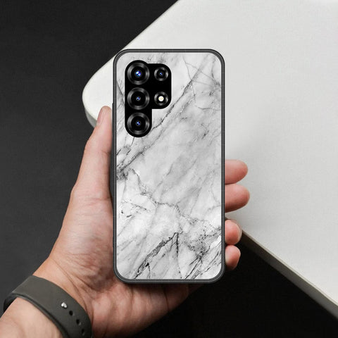 itel S26 Ultra Cover - White Marble Series - HQ Premium Shine Durable Shatterproof Case
