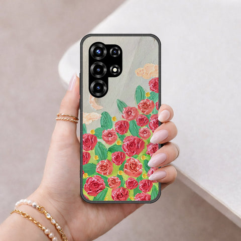 itel S26 Ultra Cover - Floral Series - Design 10 - Red & Green - HQ Premium Shine Durable Shatterproof Case