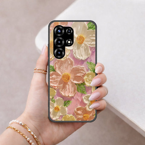 itel S26 Ultra Cover - Floral Series - Design 11 - White & Green - HQ Premium Shine Durable Shatterproof Case