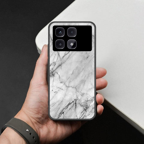 Xiaomi Redmi K70 Ultra Cover - White Marble Series - HQ Ultra Shine Premium Infinity Glass Soft Silicon Borders Case