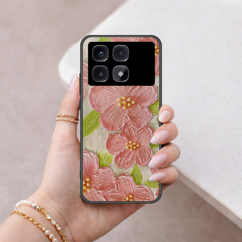 Xiaomi Redmi K70 Ultra Cover - Floral Series - Design 9 - Pink & Green - Hq Premium Shine Durable Shatterproof Case