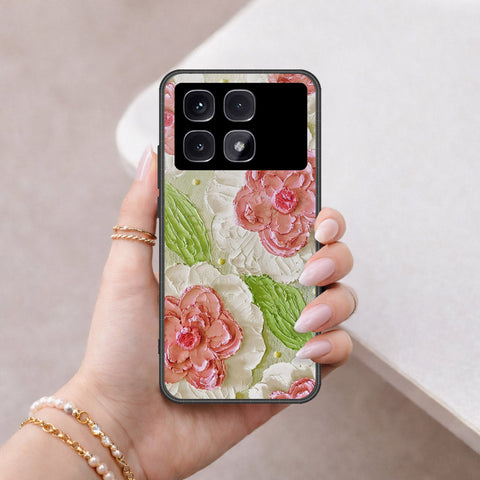 Xiaomi Redmi K70 Ultra Cover - Floral Series - Design 13 - Offwhite & Green - Hq Premium Shine Durable Shatterproof Case
