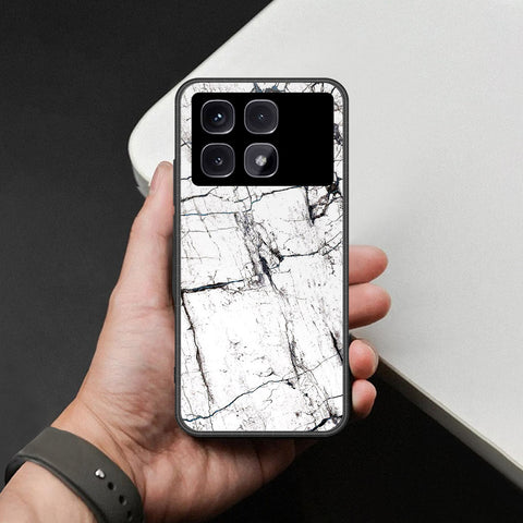 Xiaomi Redmi K70 Ultra Cover - White Marble Series 2 - HQ Ultra Shine Premium Infinity Glass Soft Silicon Borders Case