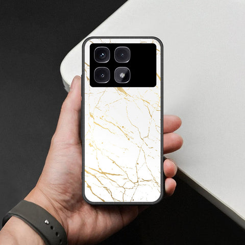 Xiaomi Redmi K70 Ultra Cover - White Marble Series 2 - HQ Ultra Shine Premium Infinity Glass Soft Silicon Borders Case