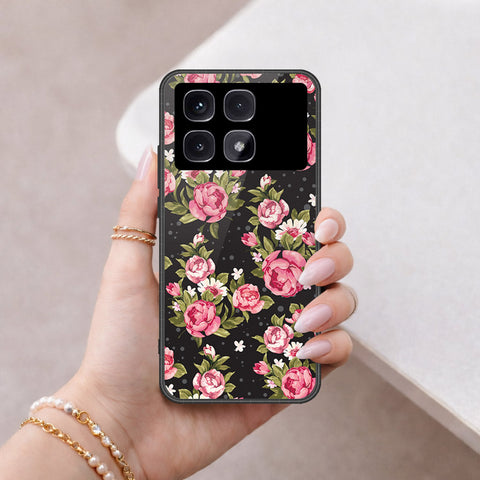 Xiaomi Redmi K70 Ultra Cover - Floral Series - HQ Ultra Shine Premium Infinity Glass Soft Silicon Borders Case