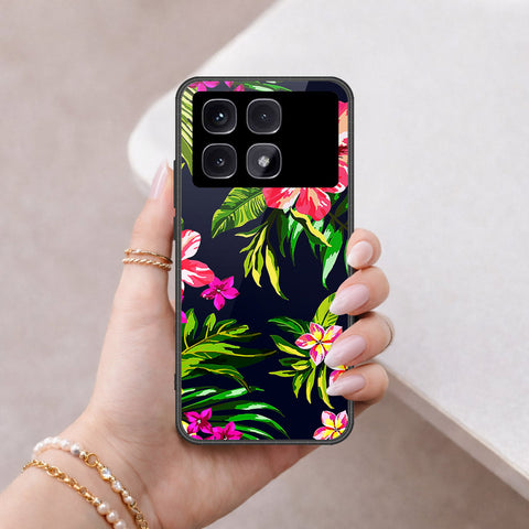 Xiaomi Redmi K70 Ultra Cover - Floral Series - HQ Ultra Shine Premium Infinity Glass Soft Silicon Borders Case